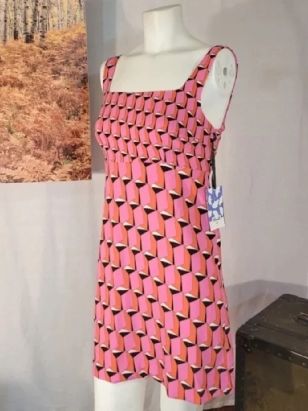 Diane von Furstenberg Modern Geo Print Mini Dress